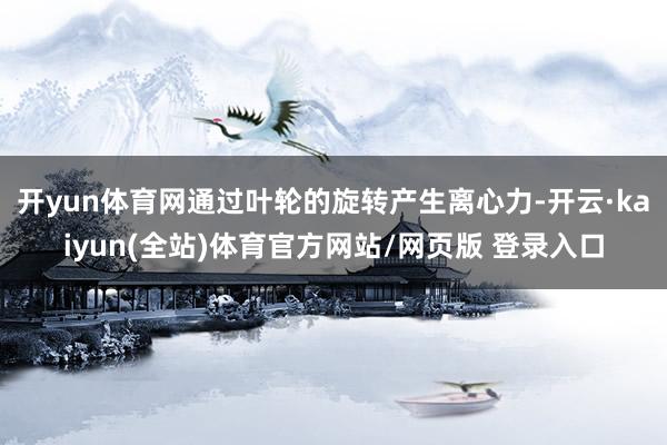 开yun体育网通过叶轮的旋转产生离心力-开云·kaiyun(全站)体育官方网站/网页版 登录入口