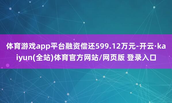 体育游戏app平台融资偿还599.12万元-开云·kaiyun(全站)体育官方网站/网页版 登录入口